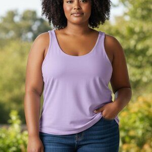 934 WOMENS MEDIUM LAVENDER ACTIVE TOP BY ISABEL ACTIVEWEAR